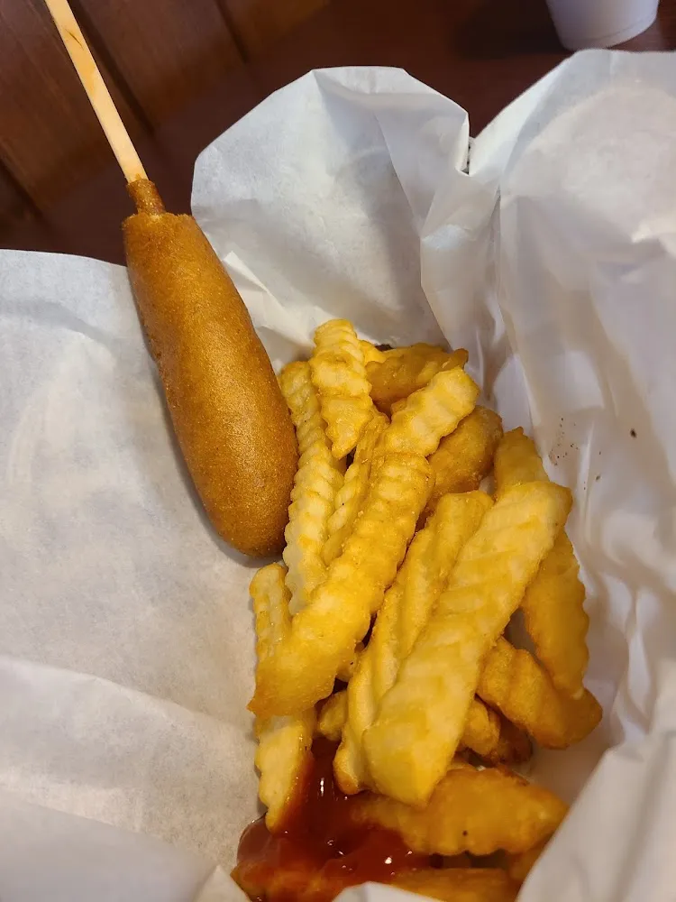 Kids Corndog and Fries Basket