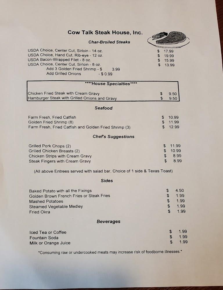 CowTalk Steakhouse Menu image 3