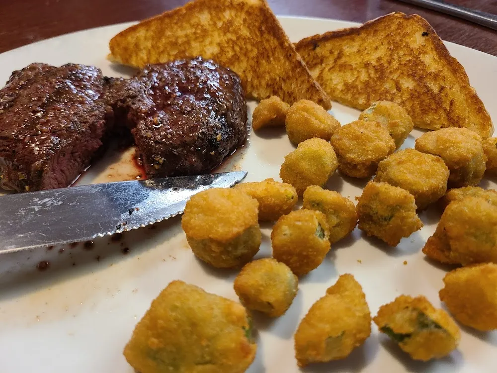 Sirloin with Fried Okra